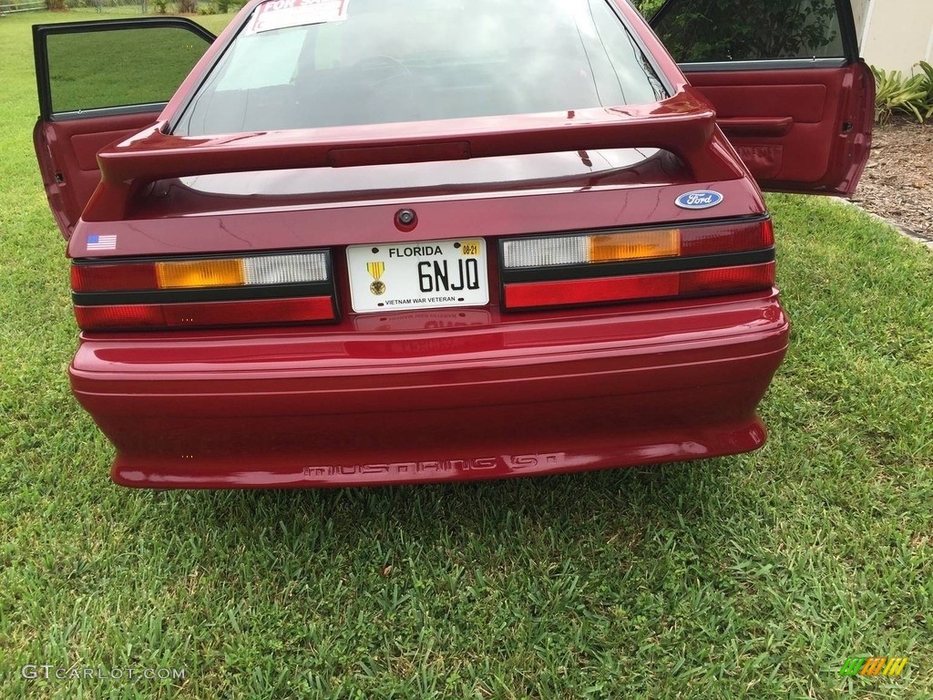 1991 Mustang GT Coupe - Medium Red / Scarlet Red photo #14