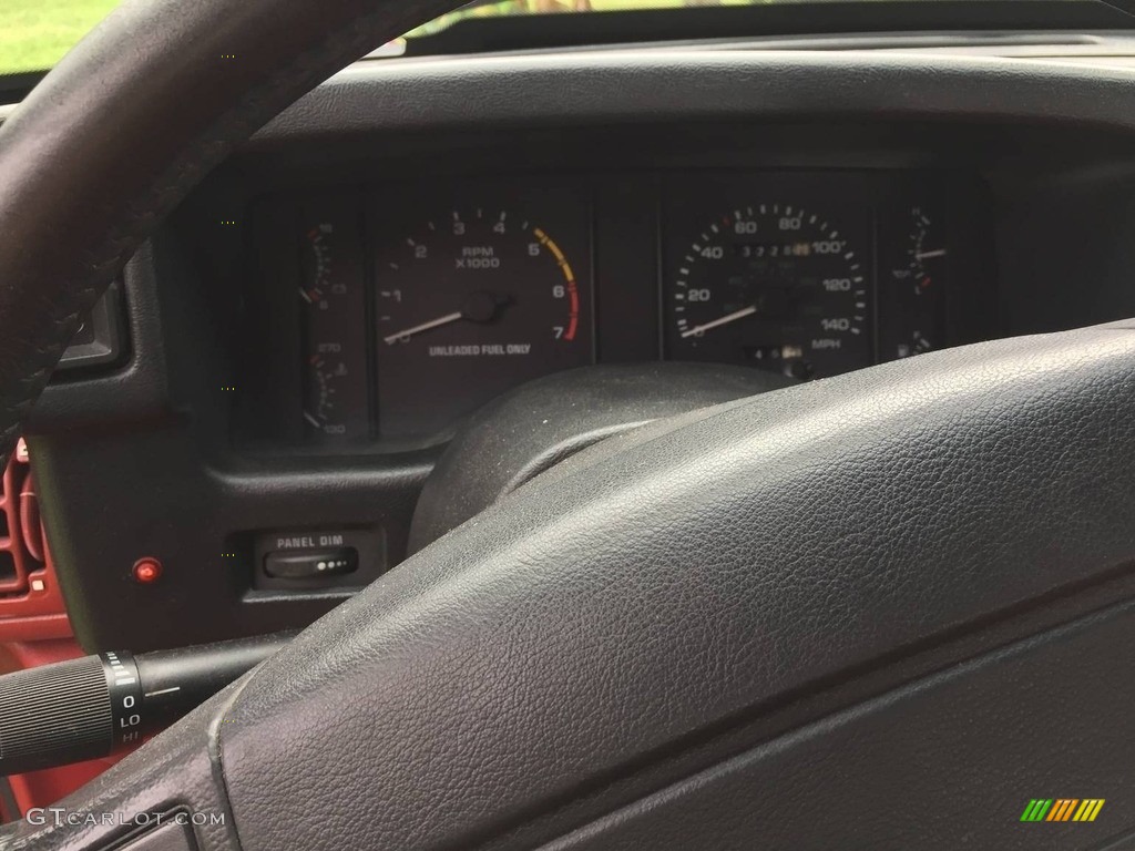 1991 Mustang GT Coupe - Medium Red / Scarlet Red photo #16