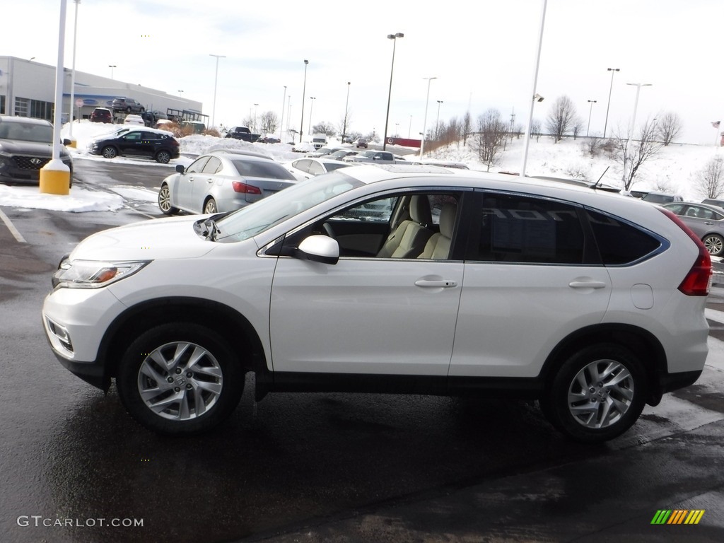 2016 CR-V EX AWD - White Diamond Pearl / Beige photo #7