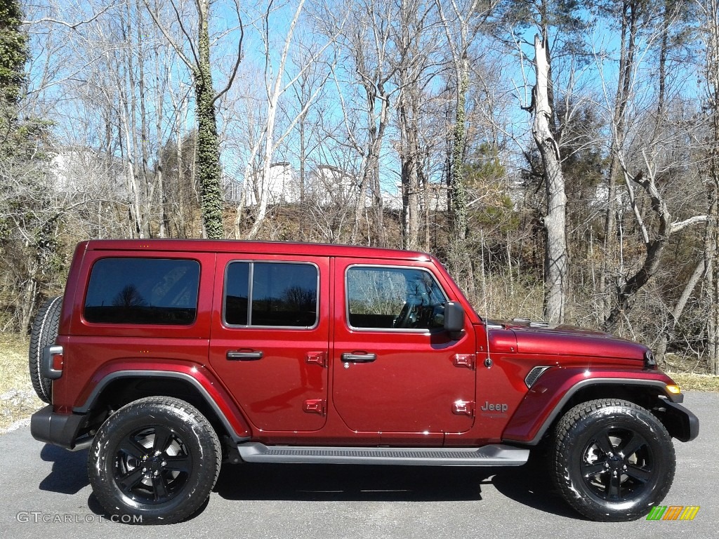 2021 Wrangler Unlimited Sahara Altitude 4x4 - Snazzberry Pearl / Black photo #5