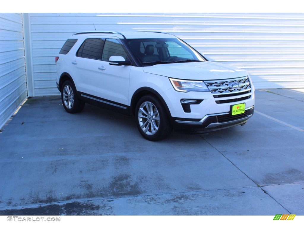2018 Explorer Limited 4WD - White Platinum / Ebony Black photo #2