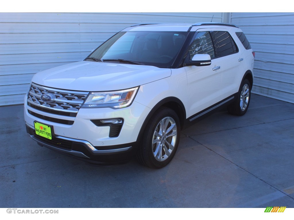 2018 Explorer Limited 4WD - White Platinum / Ebony Black photo #4