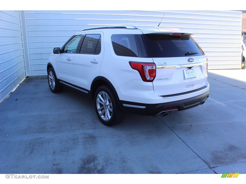 2018 Explorer Limited 4WD - White Platinum / Ebony Black photo #7
