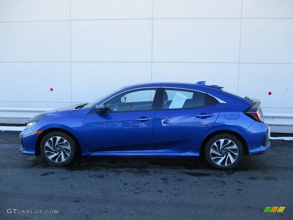 Aegean Blue Metallic 2018 Honda Civic LX Hatchback Exterior Photo #141003512