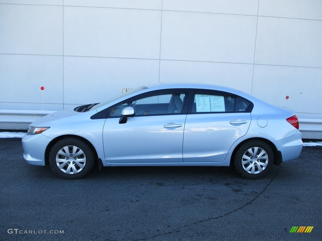 2012 Civic LX Sedan - Cool Mist Metallic / Gray photo #2