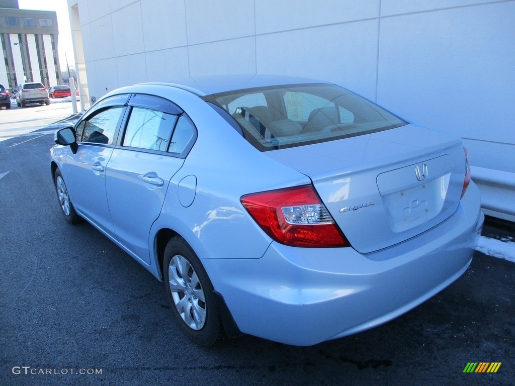 2012 Civic LX Sedan - Cool Mist Metallic / Gray photo #3