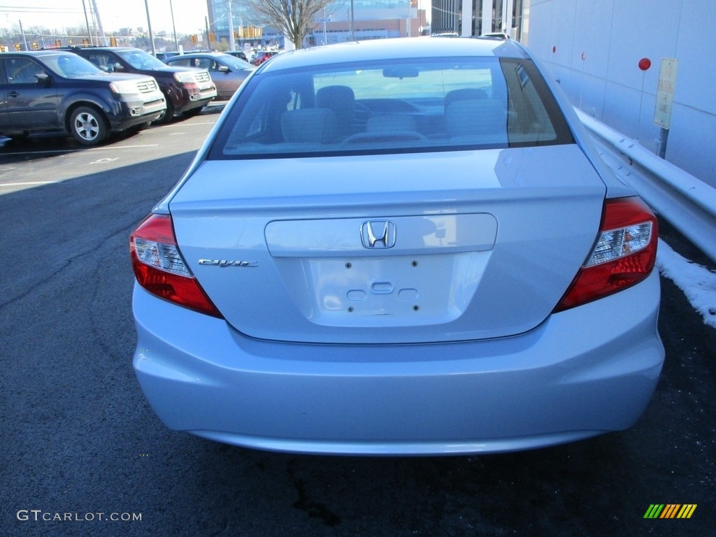 2012 Civic LX Sedan - Cool Mist Metallic / Gray photo #4