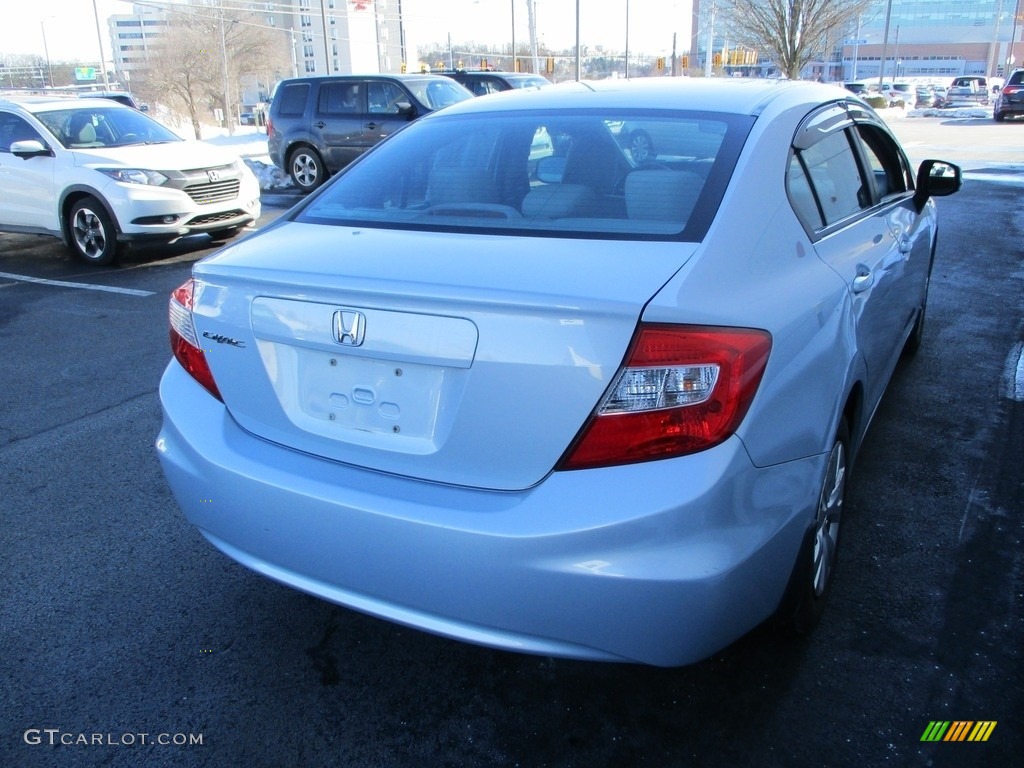 2012 Civic LX Sedan - Cool Mist Metallic / Gray photo #5