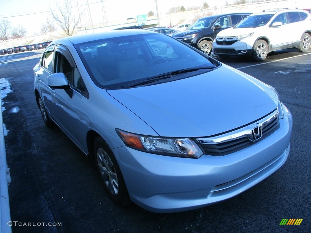 2012 Civic LX Sedan - Cool Mist Metallic / Gray photo #7