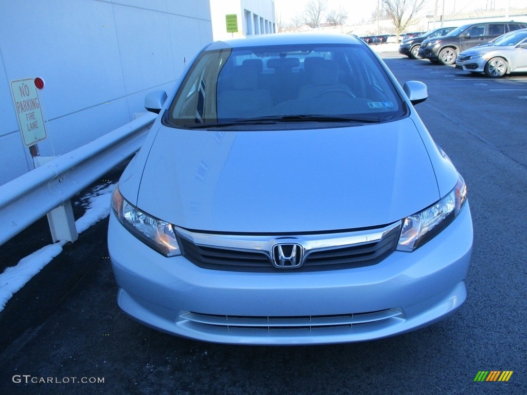 2012 Civic LX Sedan - Cool Mist Metallic / Gray photo #8