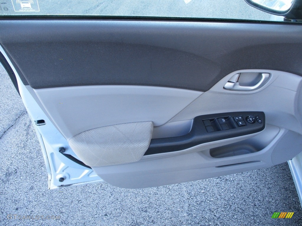 2012 Civic LX Sedan - Cool Mist Metallic / Gray photo #10
