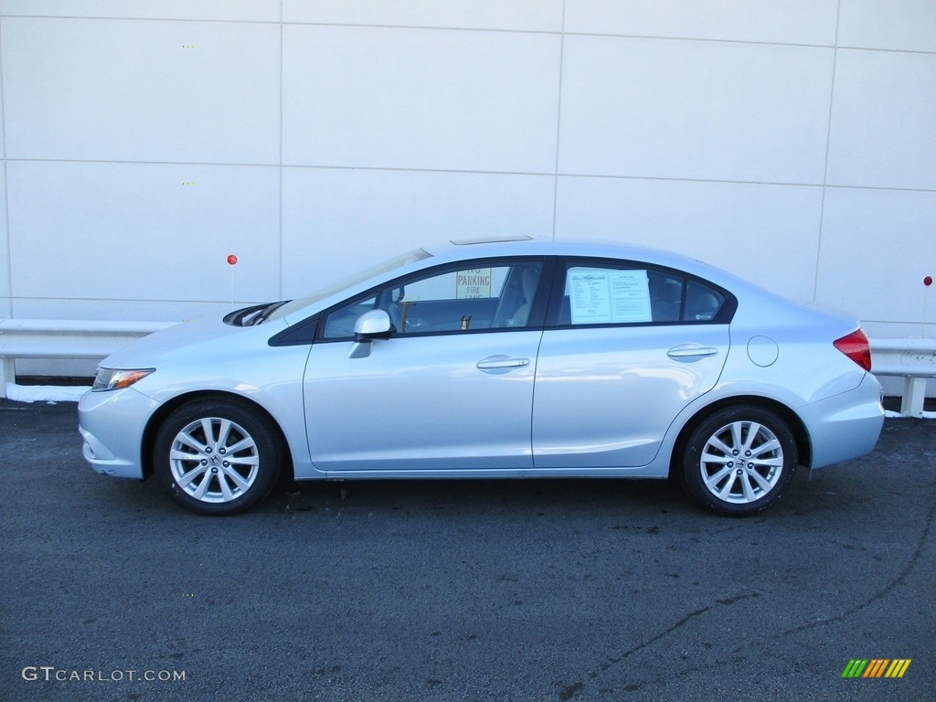2012 Civic EX Sedan - Cool Mist Metallic / Gray photo #2