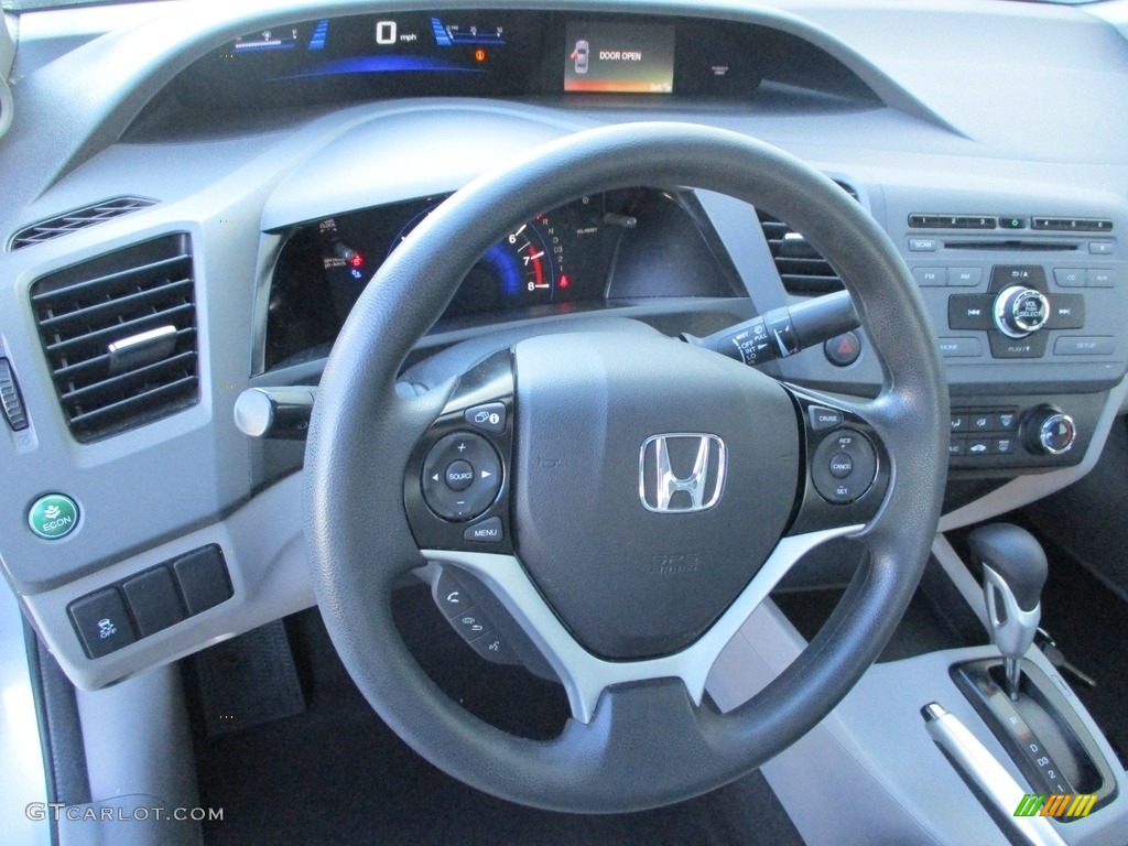 2012 Civic EX Sedan - Cool Mist Metallic / Gray photo #14