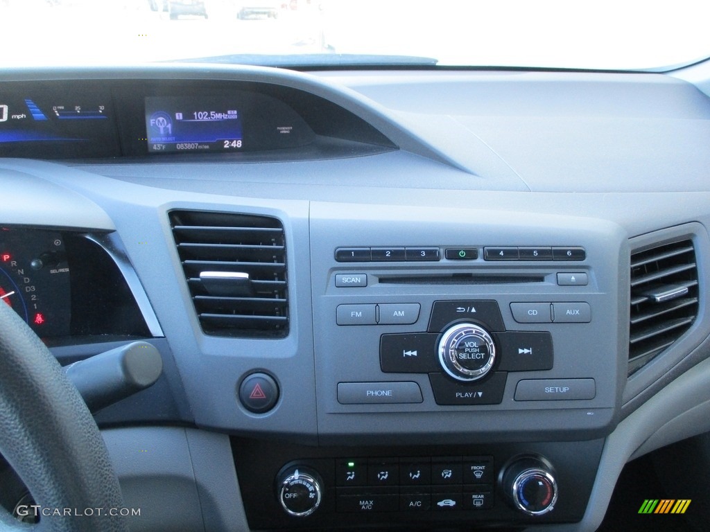 2012 Civic EX Sedan - Cool Mist Metallic / Gray photo #16