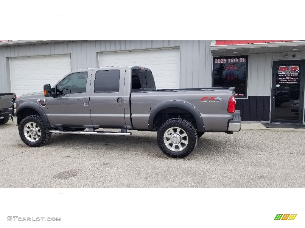 2010 F250 Super Duty Lariat Crew Cab 4x4 - Ingot Silver Metallic / Camel photo #2