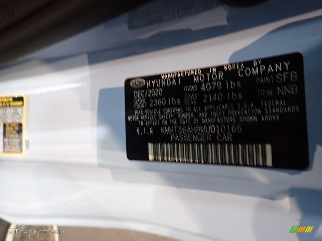 2021 Veloster N - Performance Blue / Black photo #11