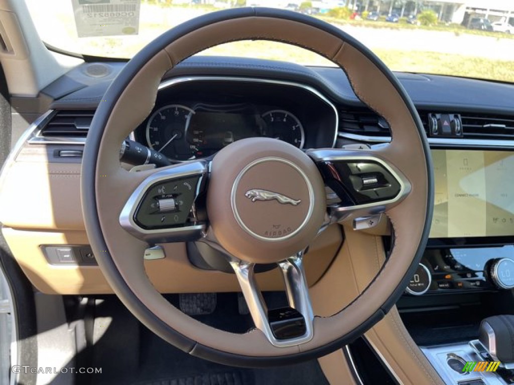 2021 Jaguar F-PACE P250 S Caraway/Ebony Steering Wheel Photo #141009562
