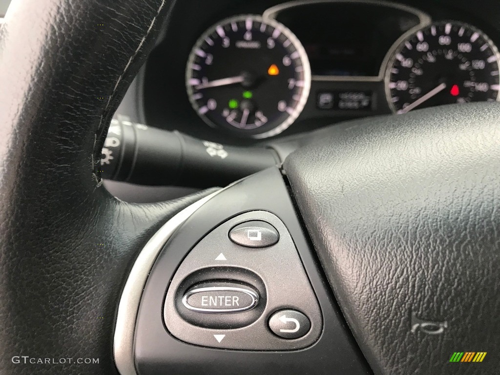 2019 Infiniti QX60 Pure Graphite Steering Wheel Photo #141011519