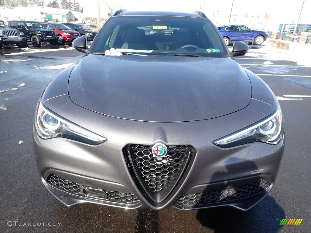 2021 Stelvio Ti AWD - Stromboli Gray Metallic / Black photo #2