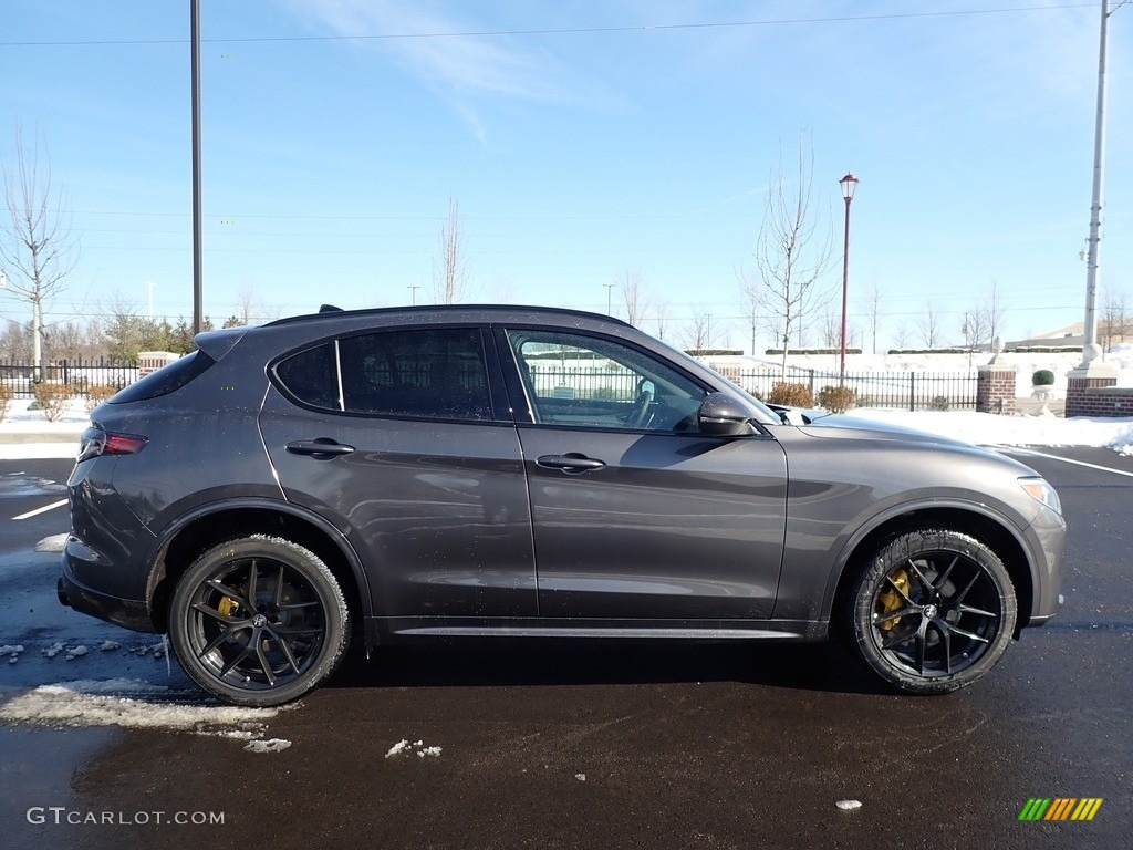 2021 Stelvio Ti AWD - Stromboli Gray Metallic / Black photo #4