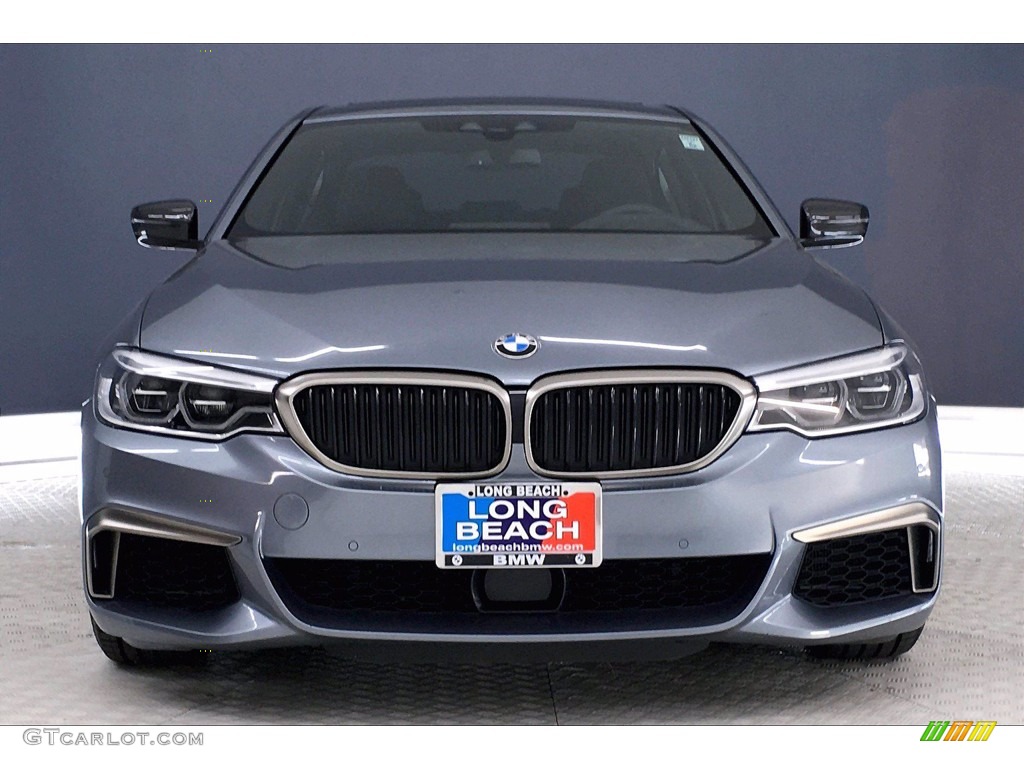 2018 5 Series M550i xDrive Sedan - Bluestone Metallic / Black photo #2