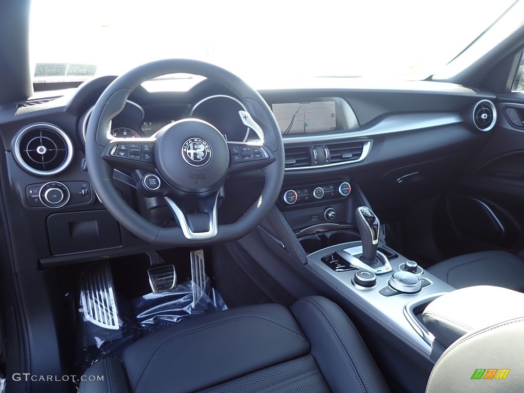 2021 Alfa Romeo Stelvio Ti AWD Black Dashboard Photo #141012032