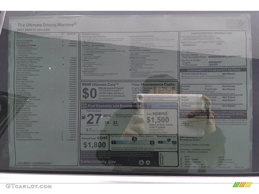 2021 X2 sDrive28i - Mineral Gray Metallic / Black photo #12