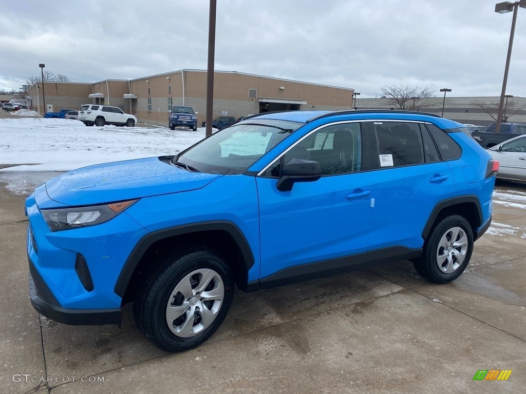 Blue Flame 2021 Toyota RAV4 LE Exterior Photo #141025531