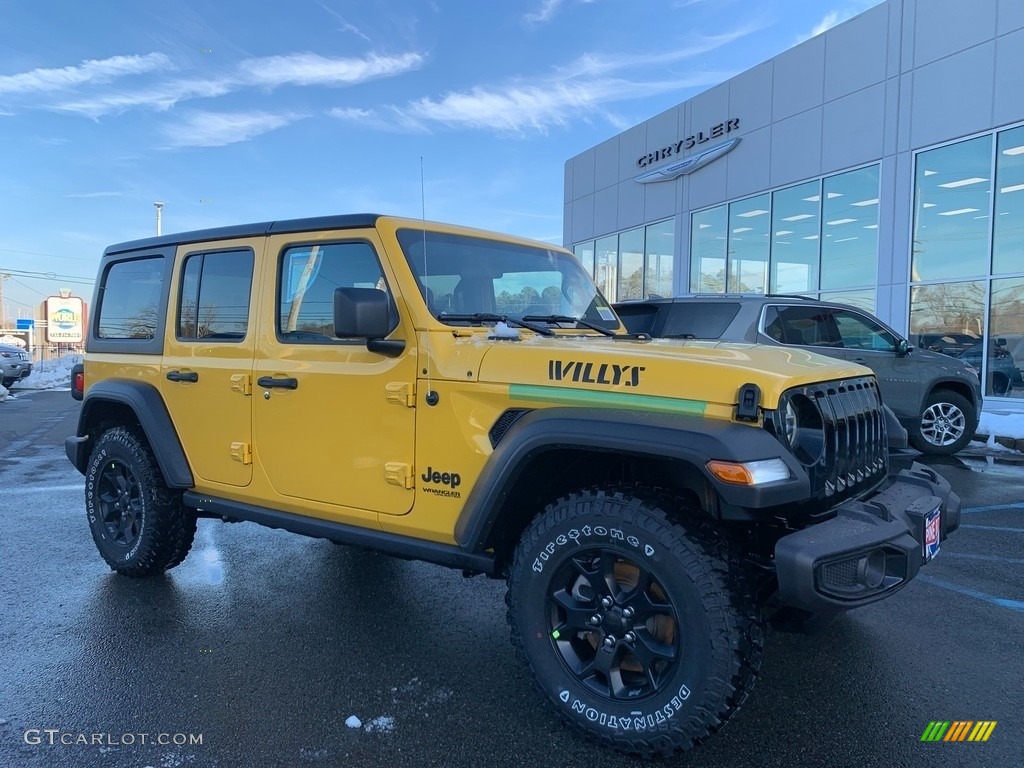 Hellayella 2021 Jeep Wrangler Unlimited Willys 4x4 Exterior Photo #141026114