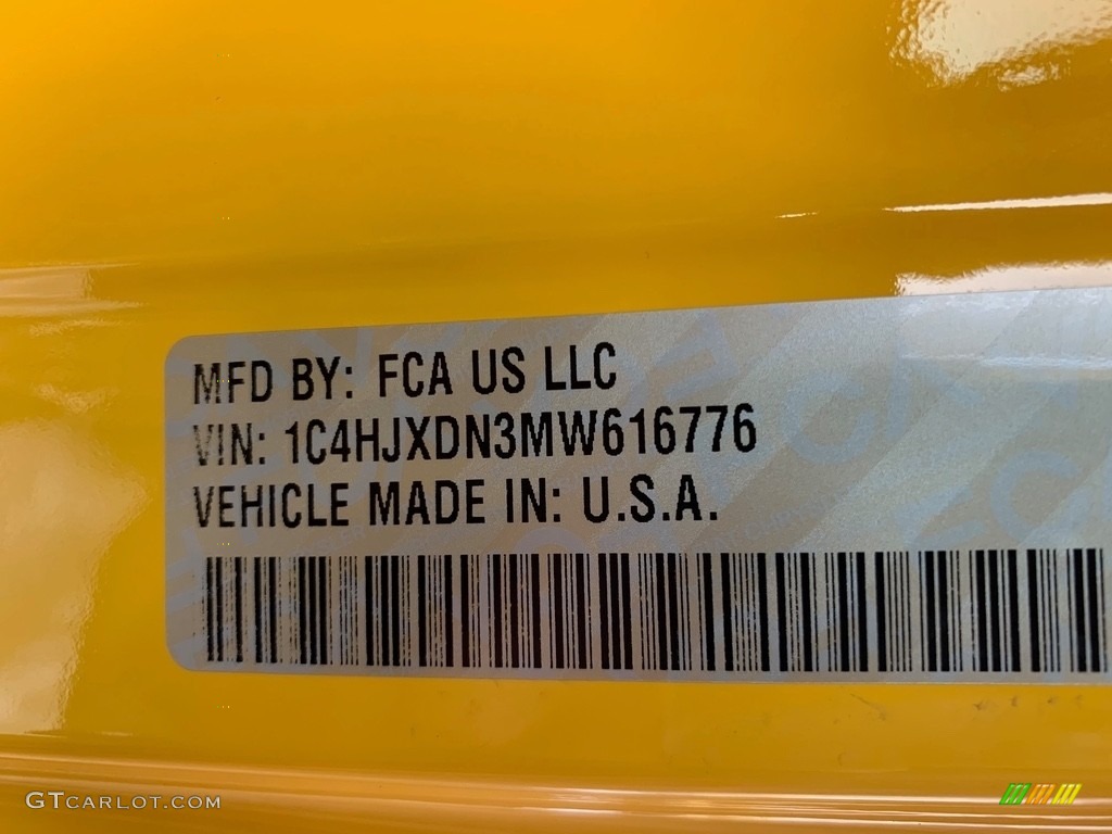 2021 Wrangler Unlimited Willys 4x4 - Hellayella / Black photo #10