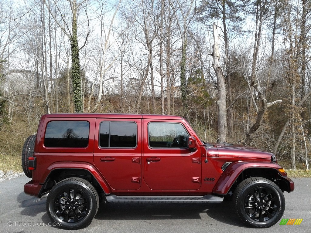 Snazzberry Pearl 2021 Jeep Wrangler Unlimited Sahara High Altitude 4x4 Exterior Photo #141026548