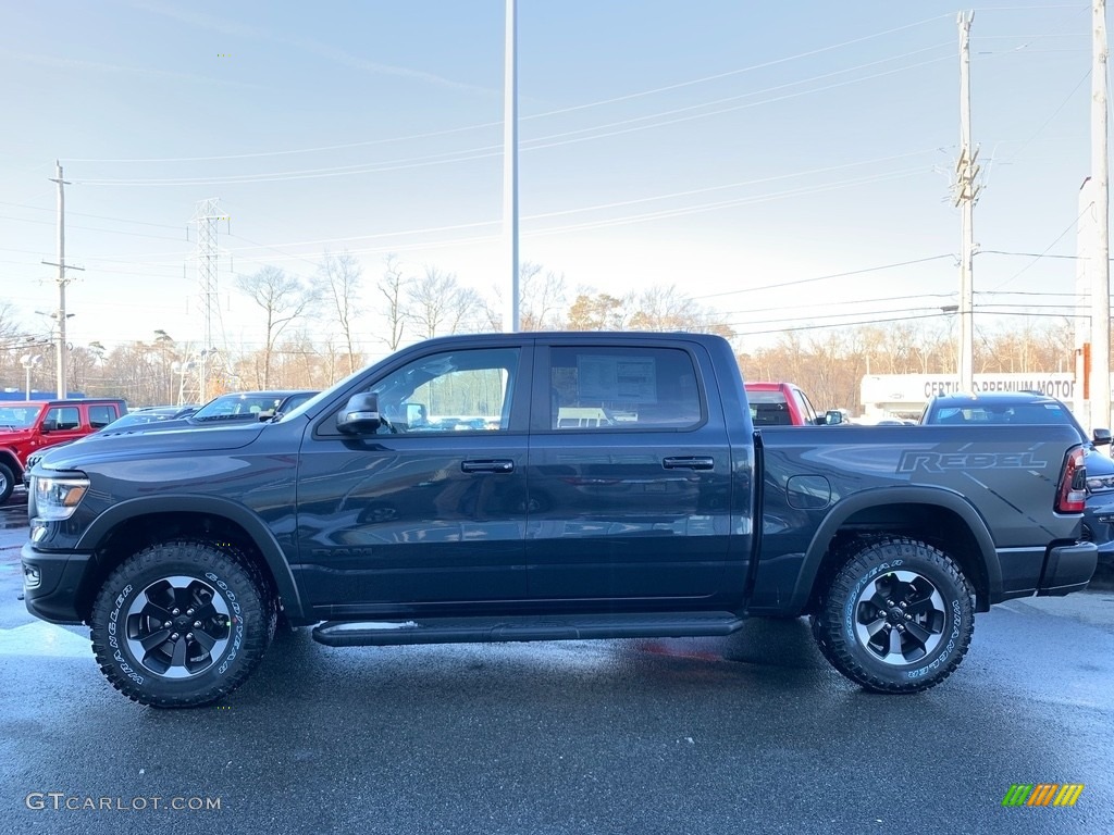 2021 1500 Rebel Crew Cab 4x4 - Maximum Steel Metallic / Red/Black photo #3