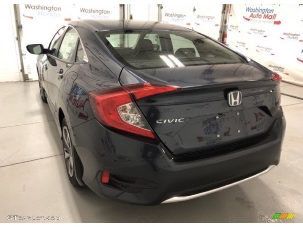 2021 Civic EX Sedan - Cosmic Blue Metallic / Gray photo #4
