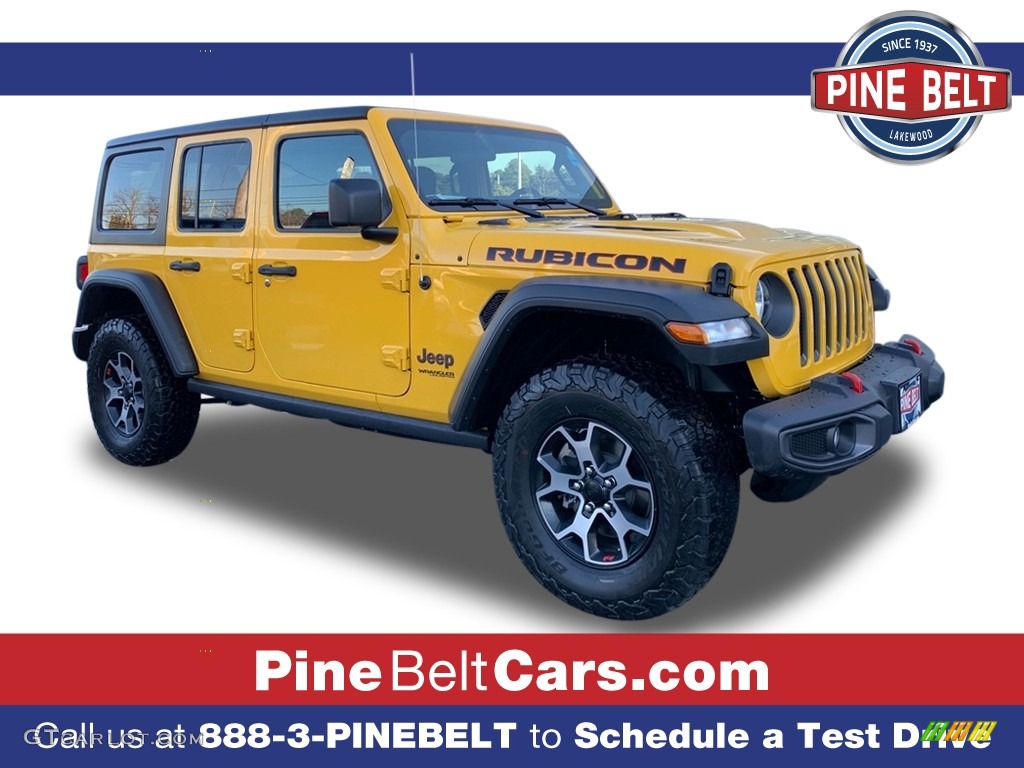 2021 Wrangler Unlimited Rubicon 4x4 - Hellayella / Black photo #1