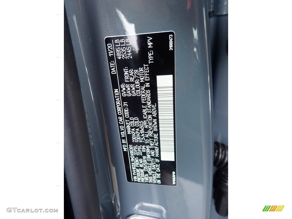 2021 XC40 T5 Inscription AWD - Thunder Grey Metallic / Charcoal photo #11