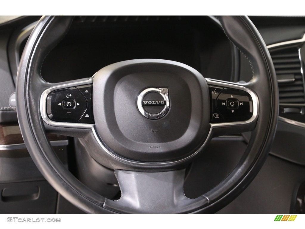 2017 Volvo XC90 T6 AWD Charcoal Steering Wheel Photo #141030117