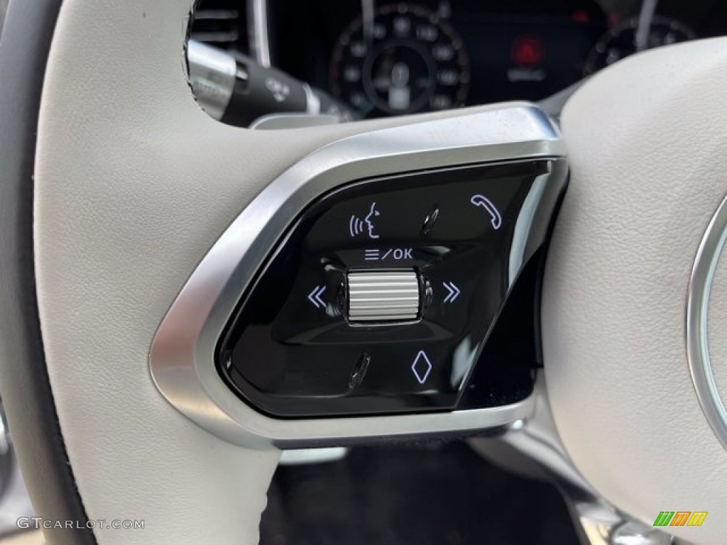 2021 Jaguar XF P250 SE Light Oyster Steering Wheel Photo #141031139