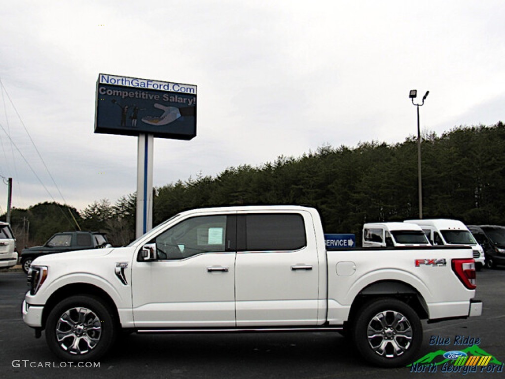 2021 F150 Platinum SuperCrew 4x4 - Star White / Platinum Unique Carmelo photo #2
