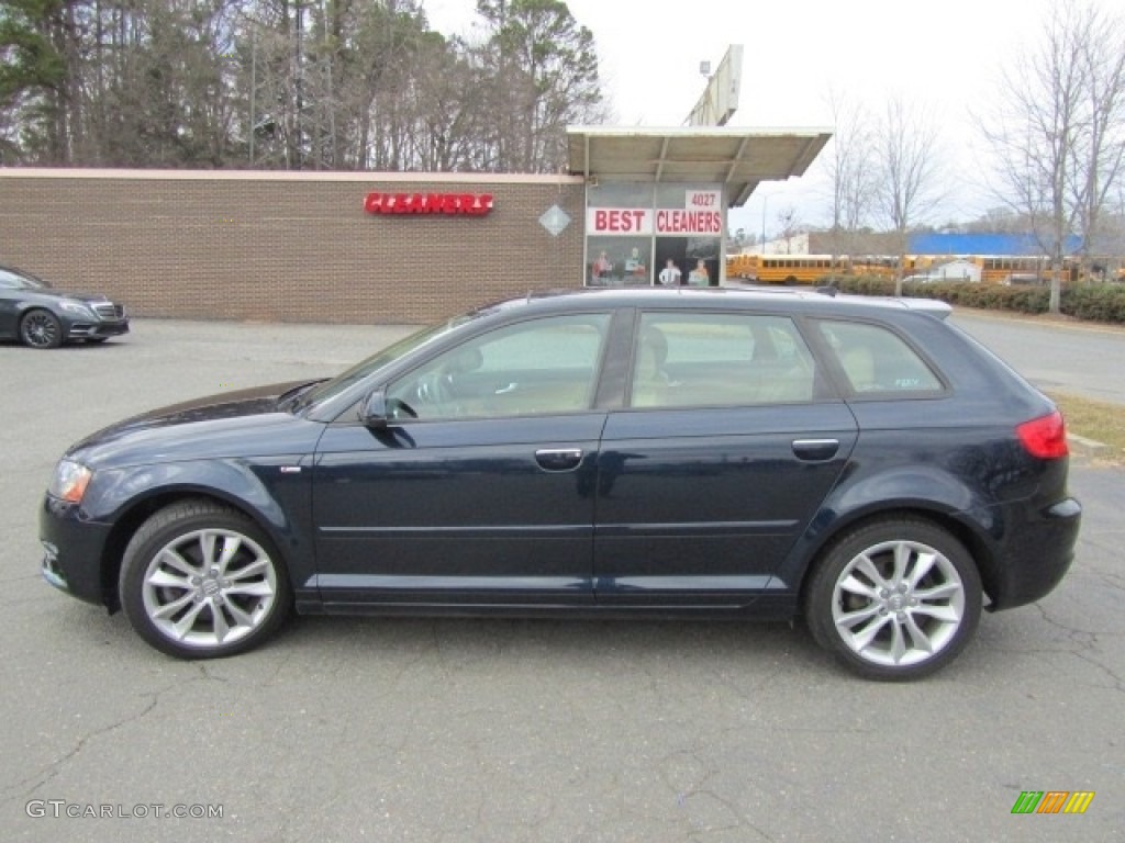 2012 A3 2.0T - Scuba Blue Metallic / Luxor Beige photo #7