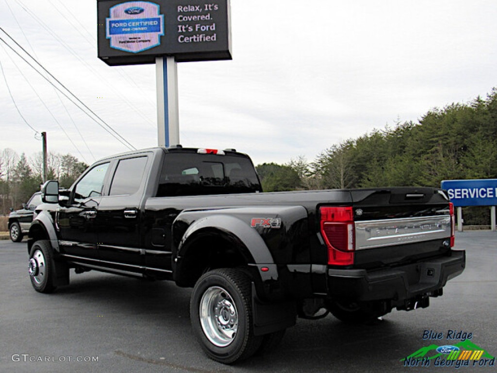 2021 F450 Super Duty Platinum Crew Cab 4x4 - Agate Black / Dark Marsala photo #3