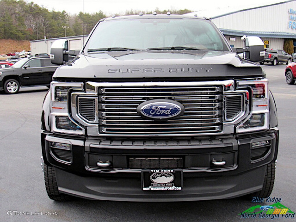 2021 F450 Super Duty Platinum Crew Cab 4x4 - Agate Black / Dark Marsala photo #8