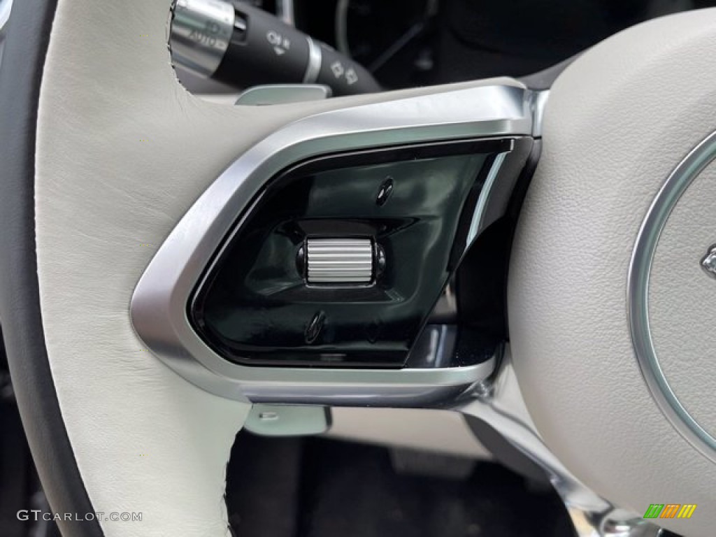 2021 Jaguar F-PACE P340 S Ebony/Light Oyster Steering Wheel Photo #141032735