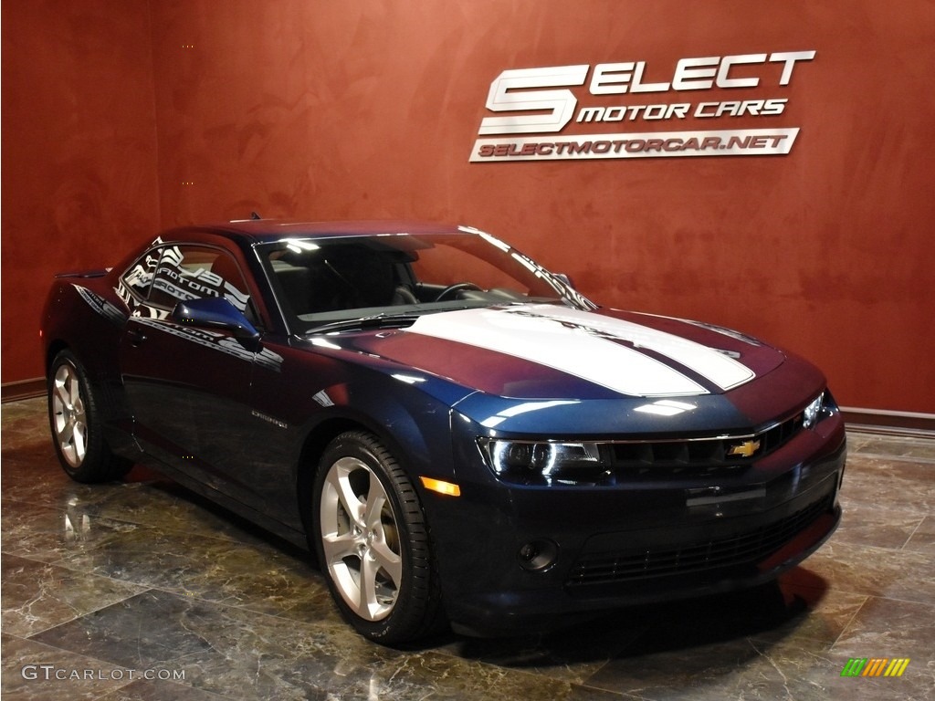 2015 Camaro LT Coupe - Blue Velvet Metallic / Black photo #3