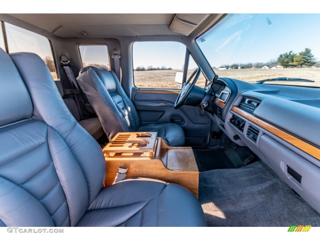 1997 F350 XL Extended Cab - Oxford White / Opal Grey photo #25