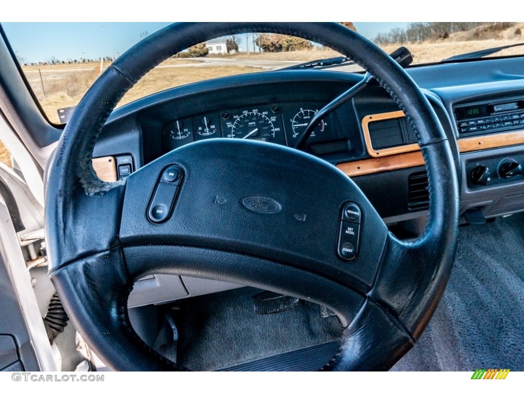1997 F350 XL Extended Cab - Oxford White / Opal Grey photo #29