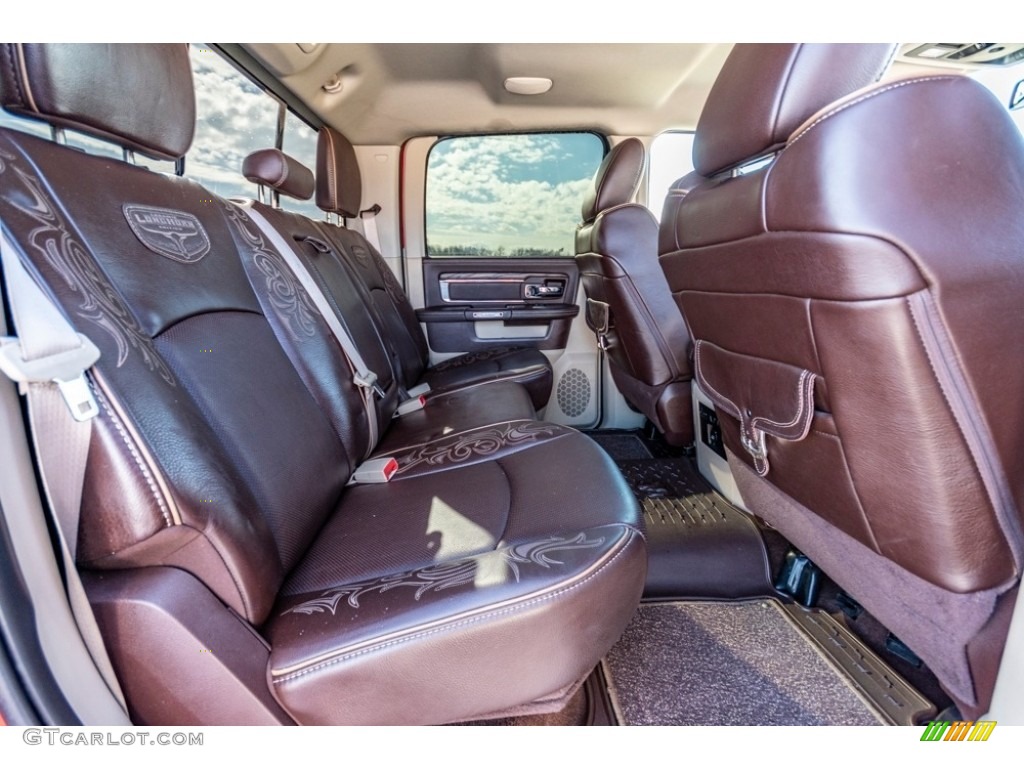 2015 3500 Laramie Longhorn Crew Cab 4x4 - Flame Red / Canyon Brown/Light Frost Beige photo #27