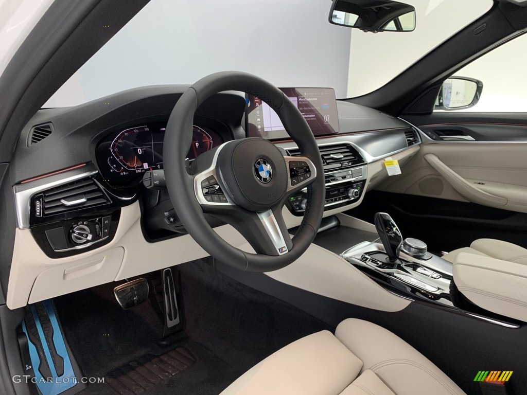 2021 5 Series 540i Sedan - Alpine White / Ivory White photo #7