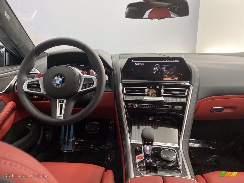 2021 M8 Gran Coupe - Individual Dravit Gray Metallic / Sakhir Orange/Black photo #2
