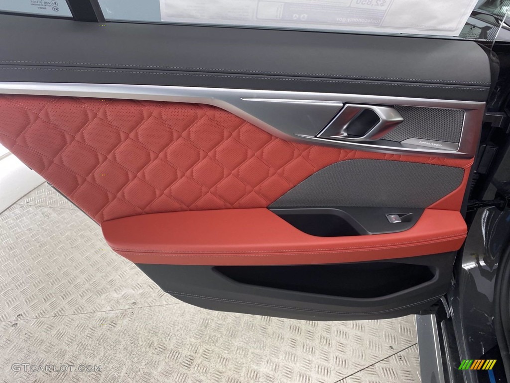 2021 BMW M8 Gran Coupe Sakhir Orange/Black Door Panel Photo #141043554