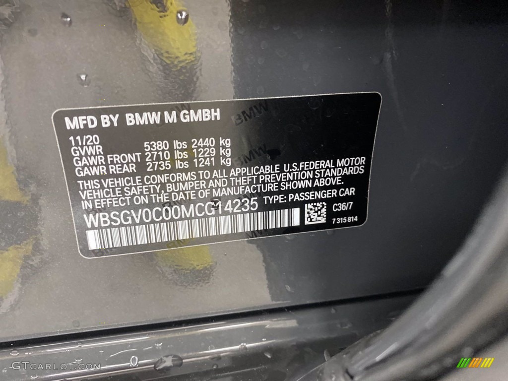 2021 BMW M8 Gran Coupe Color Code Photos